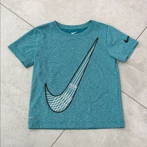 Nike Teal Short-Sleeve Tee with Large Swoosh Graphic